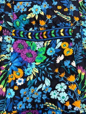 Vera Bradley Knollton Large Travel Tote RETIRED Midnight Blues Zip Top VGUC BIG